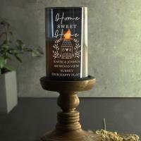 Personalised Home Sweet Home Smoked Glass LED Candle Extra Image 1 Preview